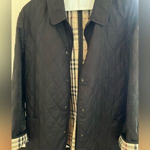 Burberry black quilted jacket size Large